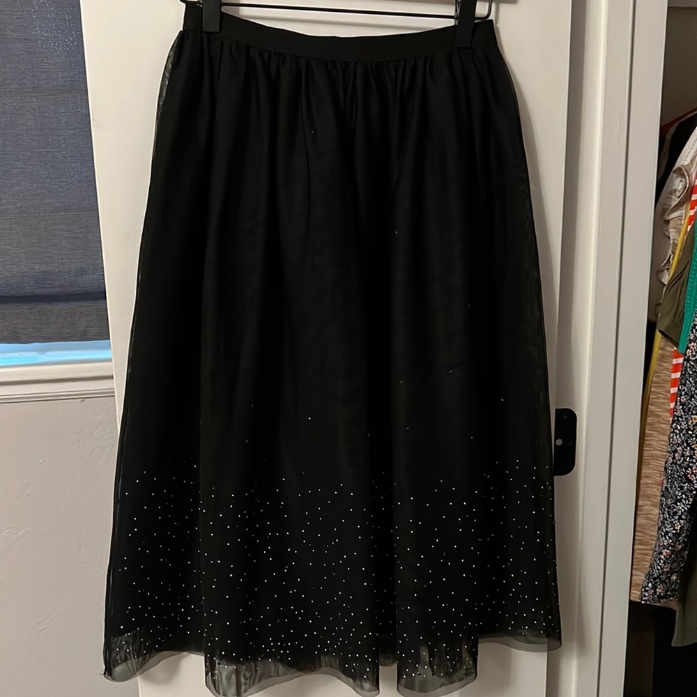 A New Day Black Sparkle Tulle Skirt